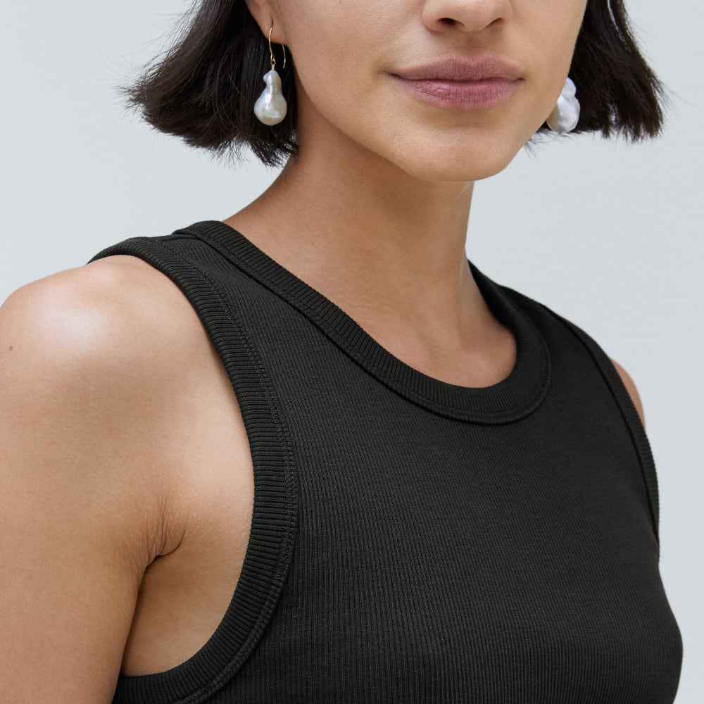 The Ribbed Cutout Tank | Black