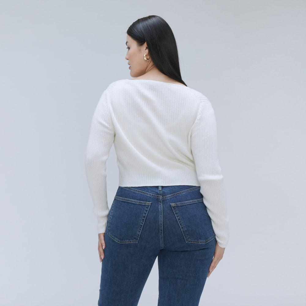 The Cotton-Merino Front-Tie Top | Snowflake