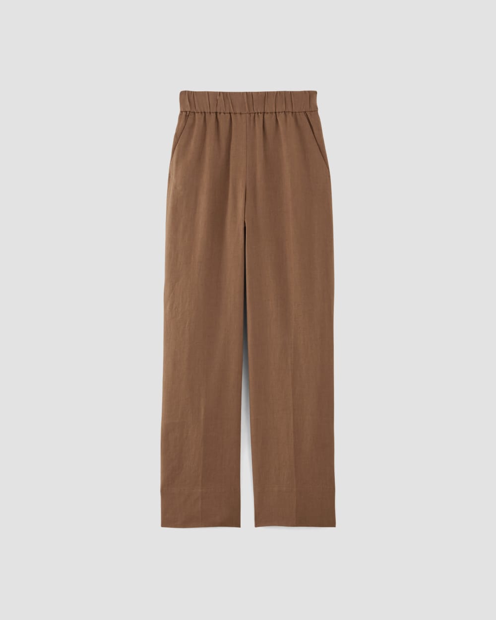 The Linen Easy Pant | Carob Brown