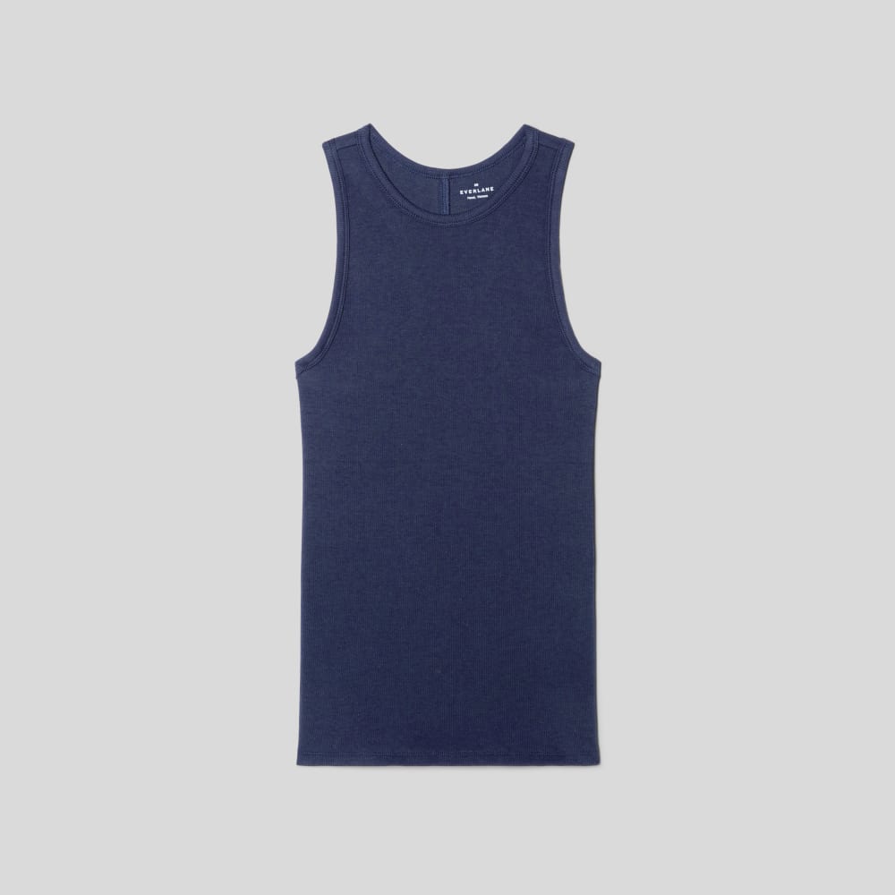 The Luxe Rib Racerback Tank | Navy