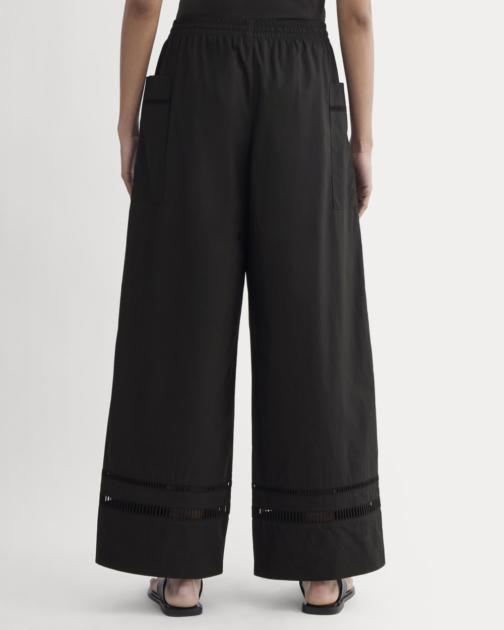 The Lace Trim Pant | Black
