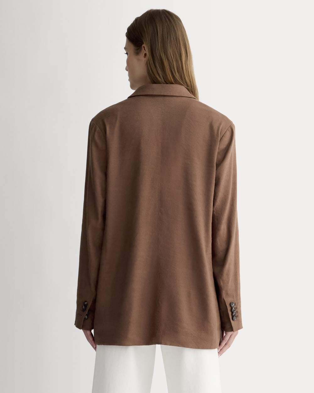 The Oversized Blazer in Stretch Linen | Cedarwood