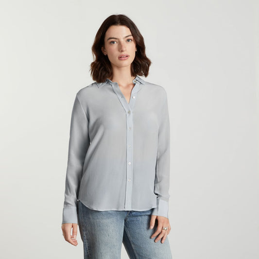 The Must-Have Shirt in Washable Silk | Sky