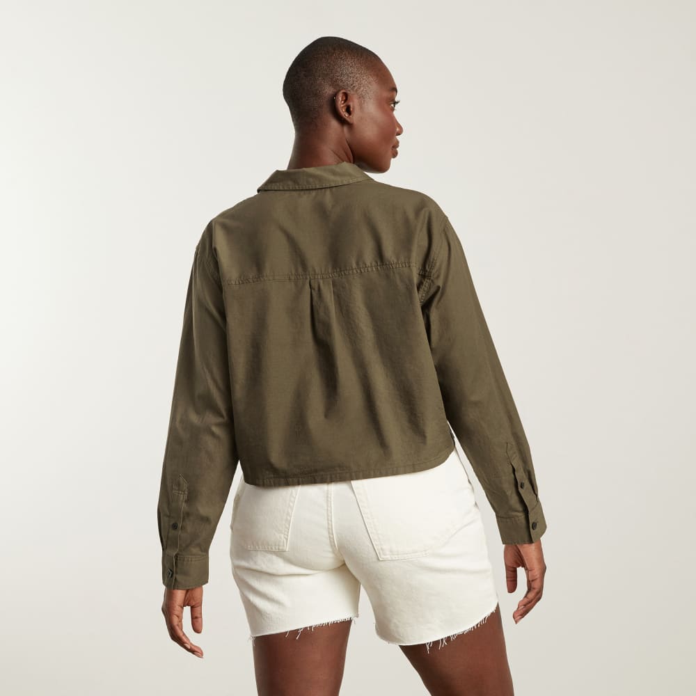 The Way-Short Shirt in Silky Cotton | Beech