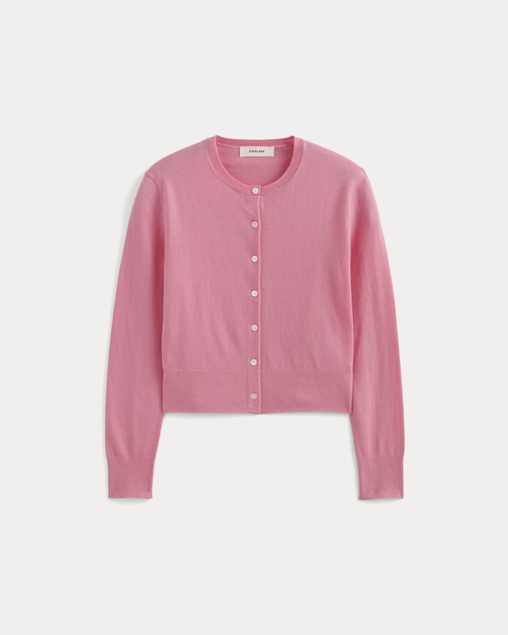 The Cropped Cardigan in Cotton Cashmere | Deep Pink