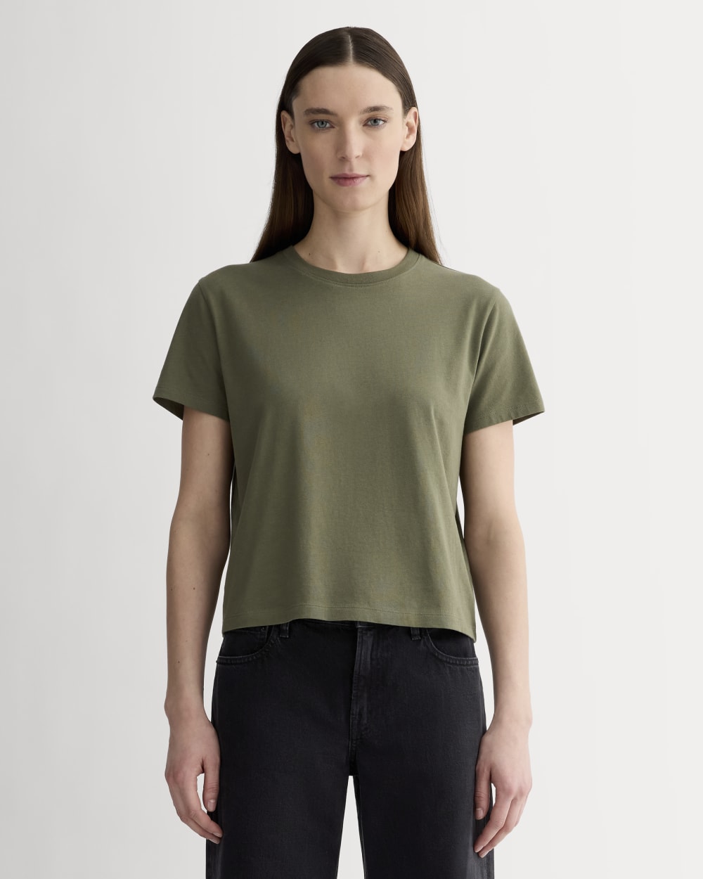 The Box-Cut Tee in Essential Cotton | Kalamata | No Pocket