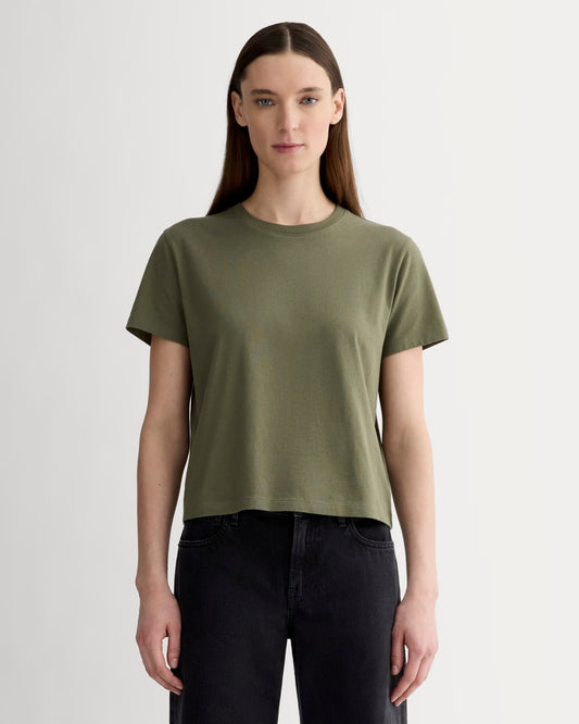 The Box-Cut Tee in Essential Cotton | Kalamata | No Pocket