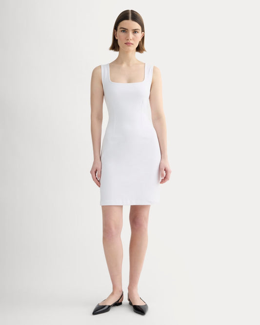The Dream Square-Neck Dress | White