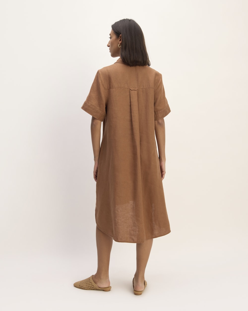The Daytripper Dress in Linen | Carob Brown