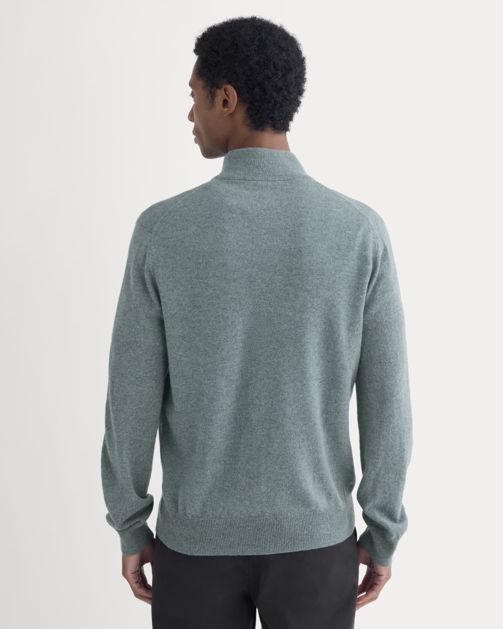 Cashmere Quarter Zip Sweater | Denim Blue