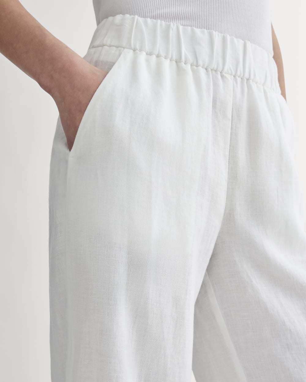 The Linen Easy Pant | White