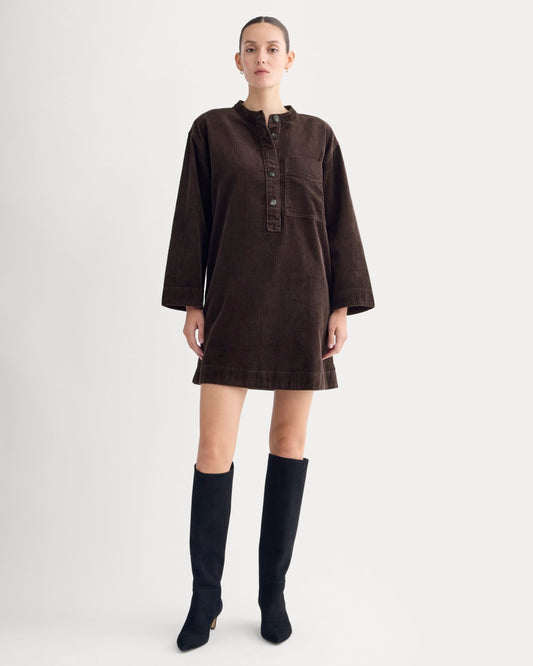 The Corduroy Mini Dress | Dark Chocolate