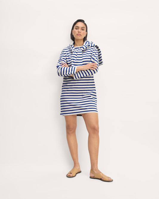 The Mariner Dress | Bone / Mazarine Blue
