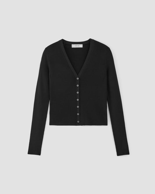 The Viscose Knit Cardigan | Black
