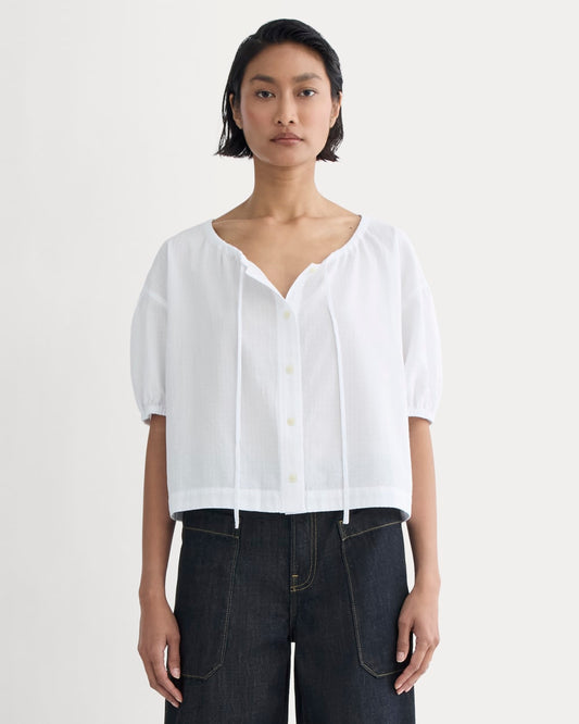 The Gauze Button-Up | White