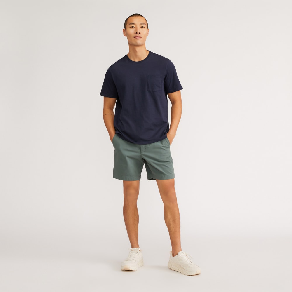 The Pull-On Performance Chino Short | Green Balsam