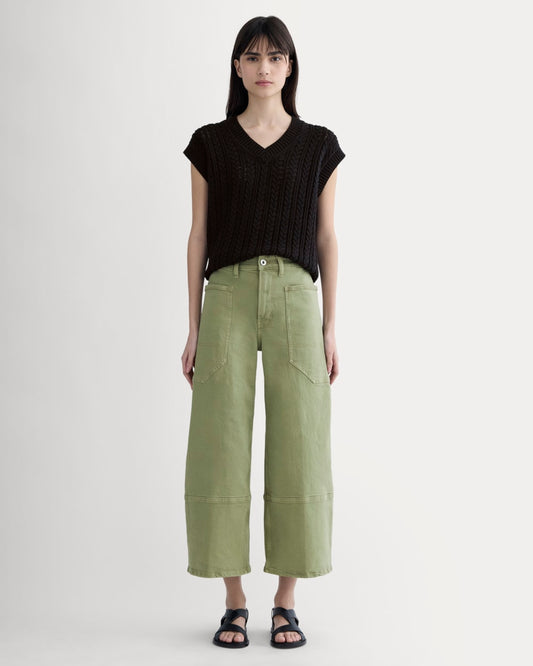 The Way-High® Gardener Cropped Jean | Oil Green
