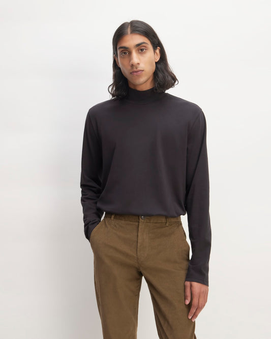 The Organic Cotton Long-Sleeve Turtleneck | Black