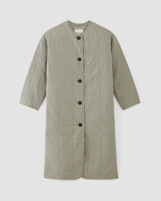 The ReNew Quilted Long Liner | Sage Green