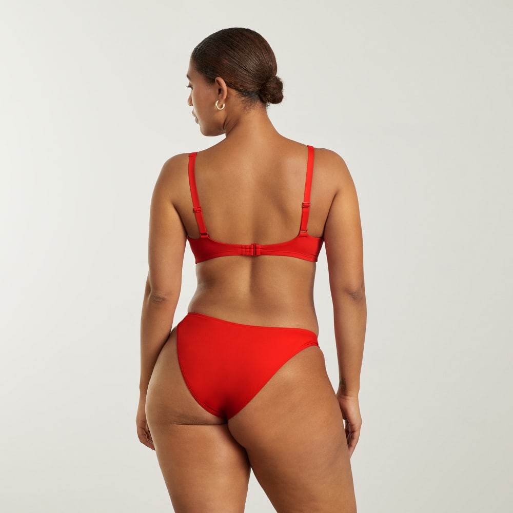 The Thigh-High Bikini Bottom | Bright Red