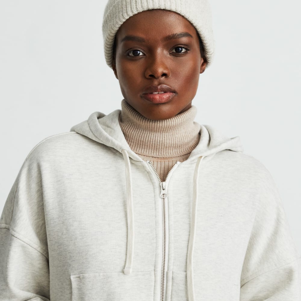 The Track Organic Cotton Hoodie | Light Heather Grey