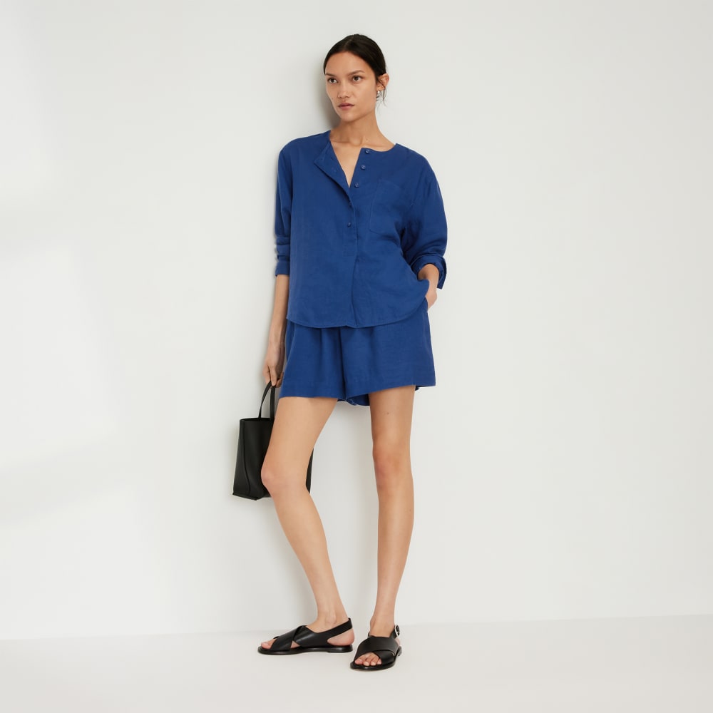 The Linen Boxer Short | Mazarine Blue