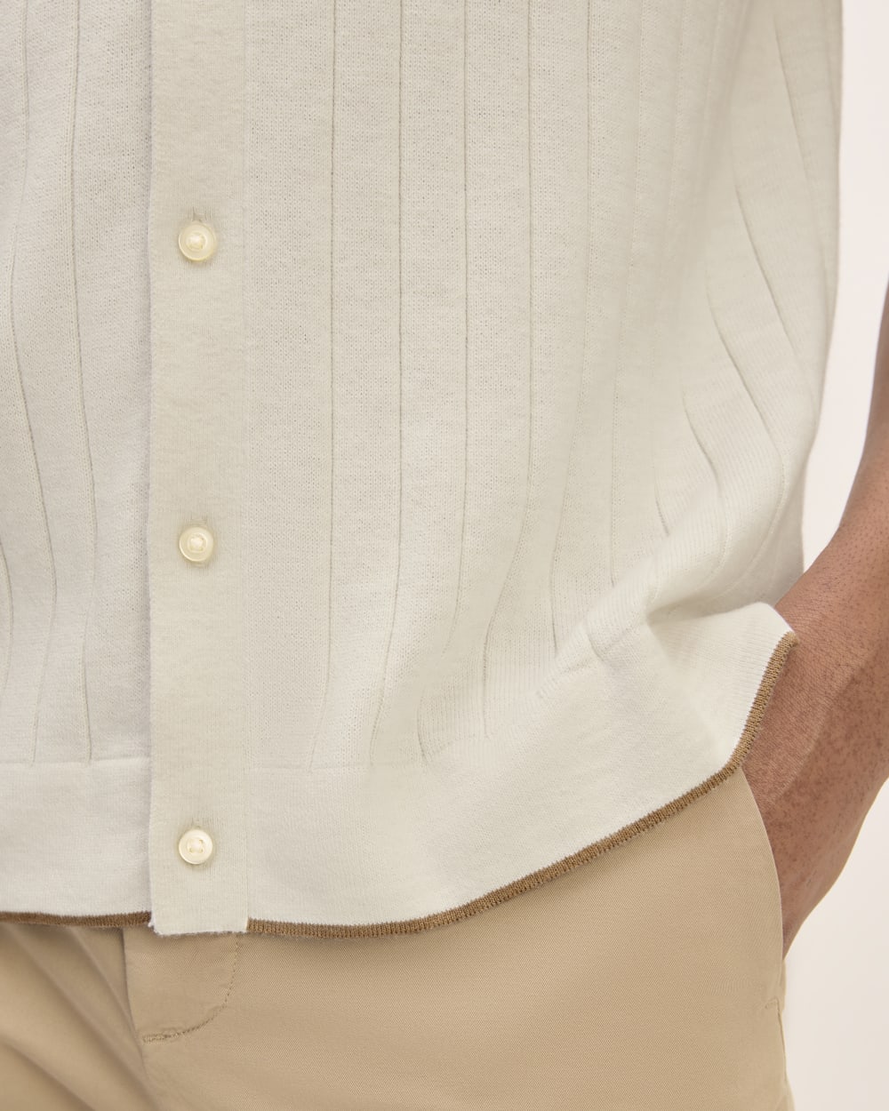 The No-Sweat Button-Down Polo | Heathered Canvas