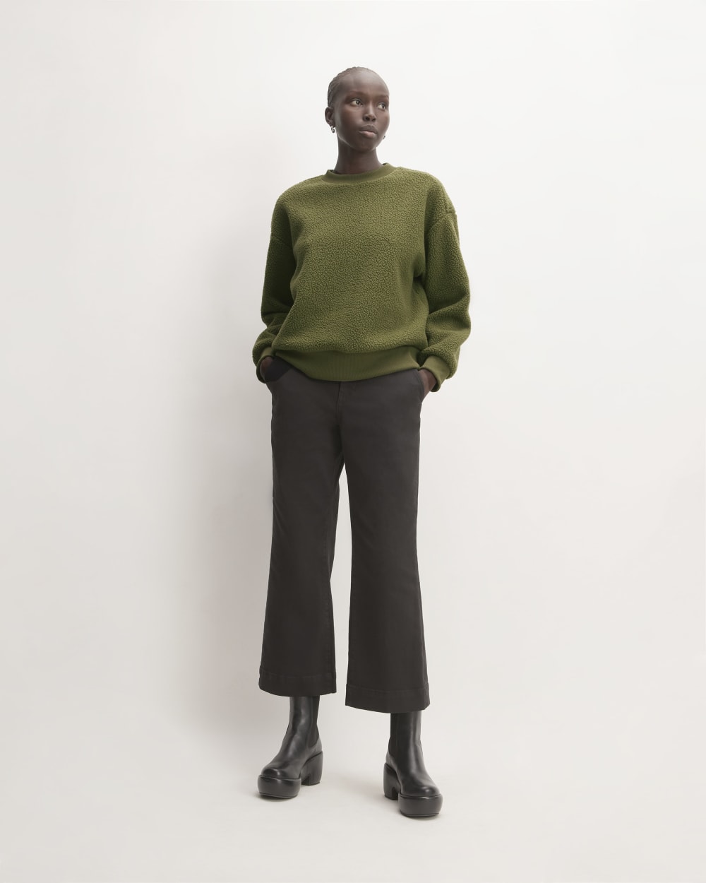 The ReNew Fleece Oversized Crew | Kalamata