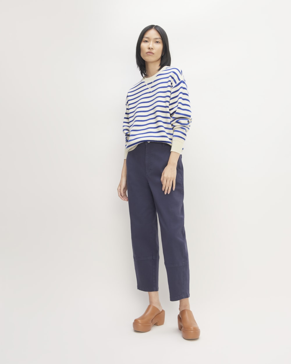 The Cotton-Merino Sweatshirt | Canvas / Lapis Blue