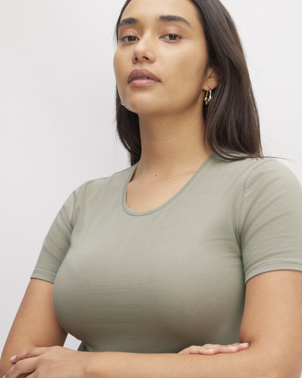 The Supima® Form Crew Neck Tee | Sage Green