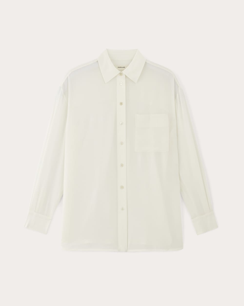 The Boyfriend Shirt in Washable Silk | Off-White