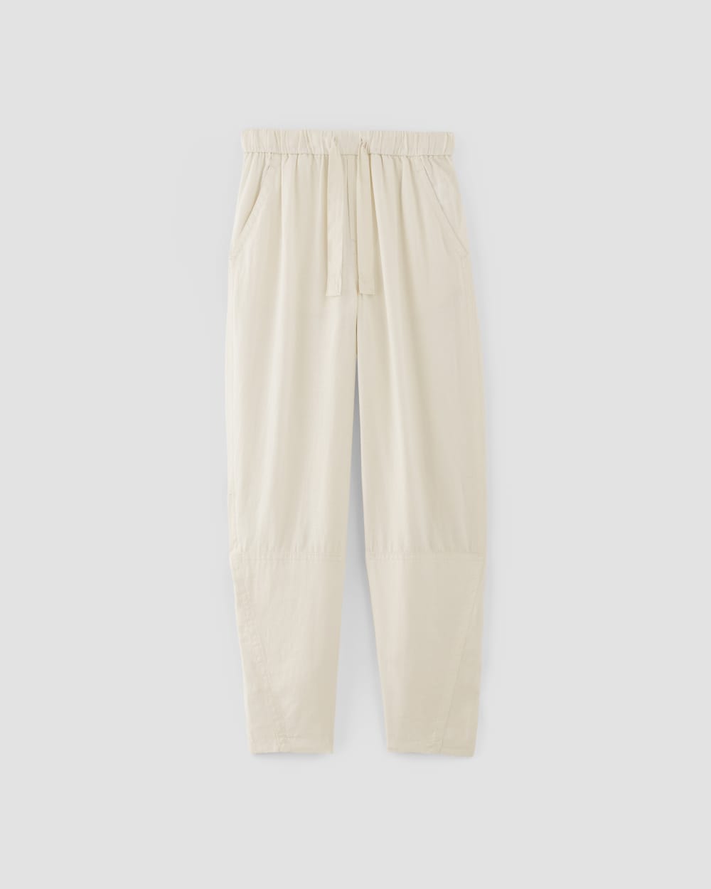 The Linen Pull-On Barrel Pant | Bone