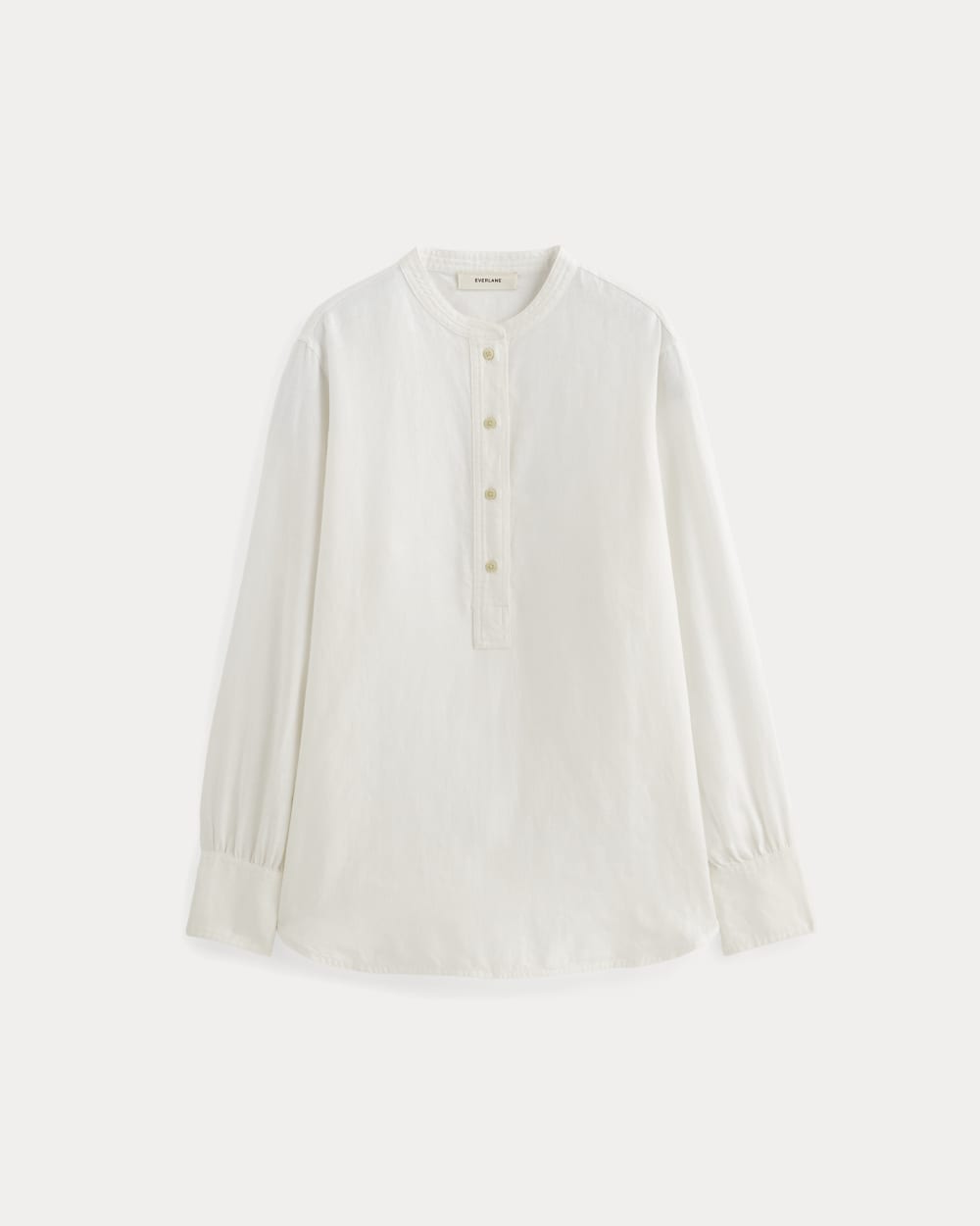 The Henley Shirt in Linen | White