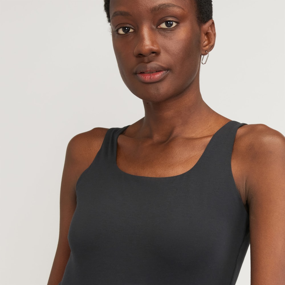 The Supima® Sleeveless Top | Black