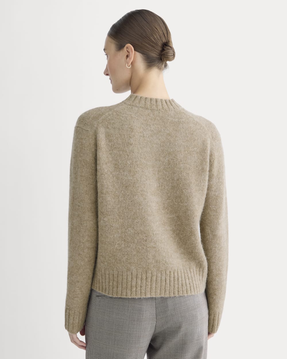 The Crew Cardigan in Alpaca | Dark Heathered Camel
