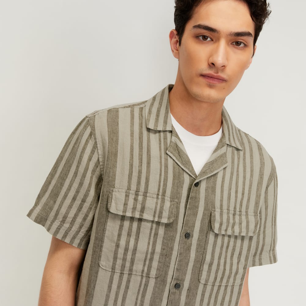 The Resort Shirt in Linen | Seagrass / Kalamata
