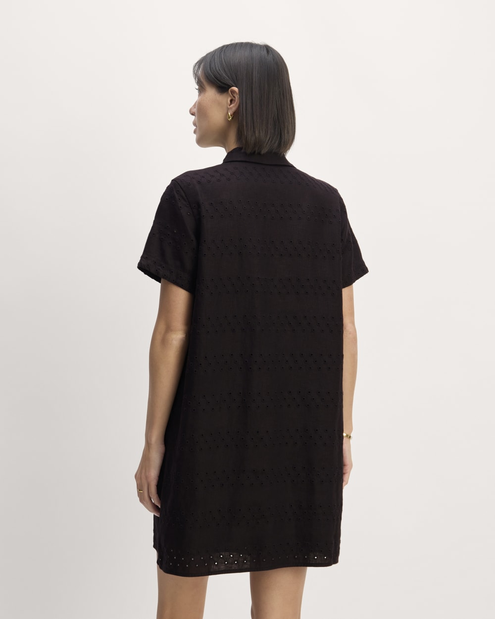 The Linen Eyelet Shirtdress | Black Eyelet