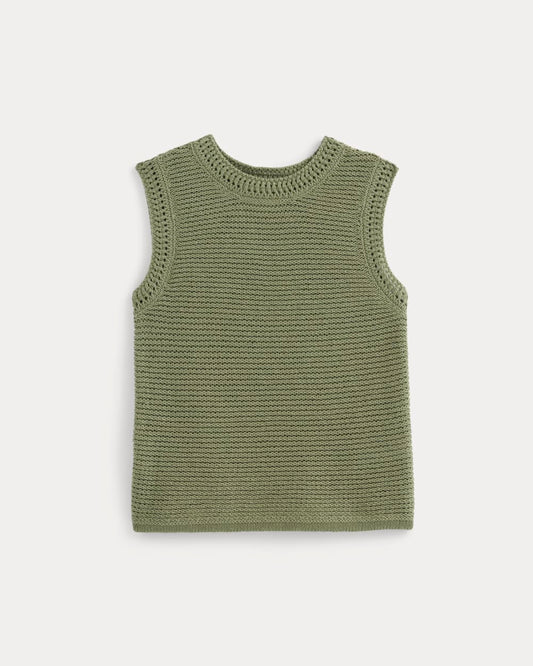 The Organic Cotton Open-Stitch Tank | Sagebrush