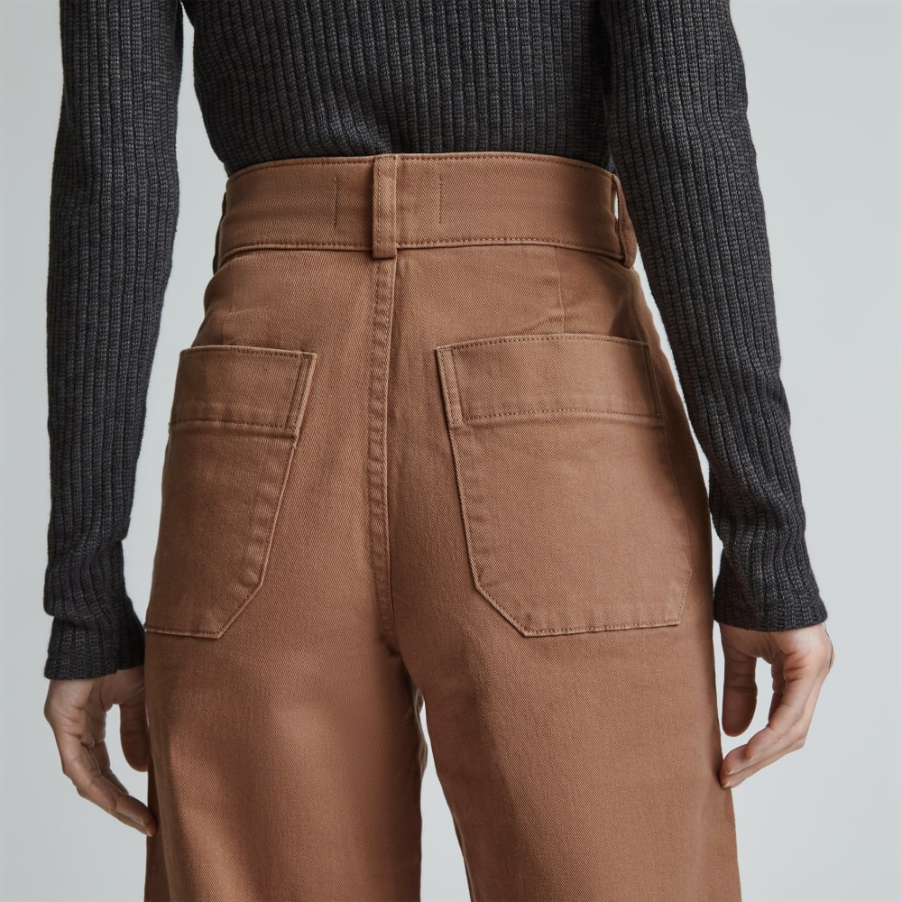 The Organic Wide-Leg Pant | Carob Brown