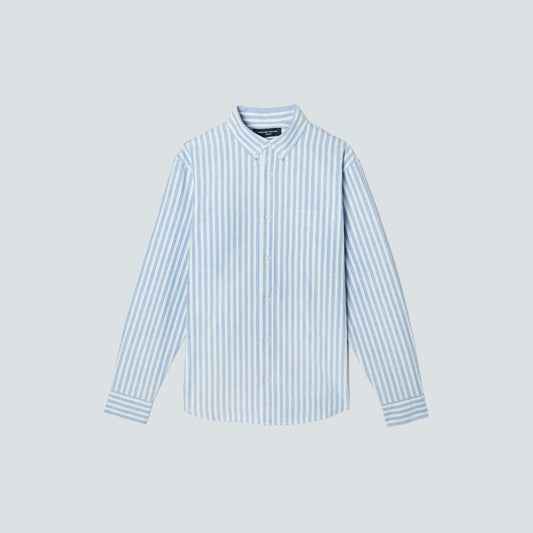 The Standard Fit Japanese Oxford Shirt | Uniform | Lapis Blue / Bright Jade / Optic White | Standard