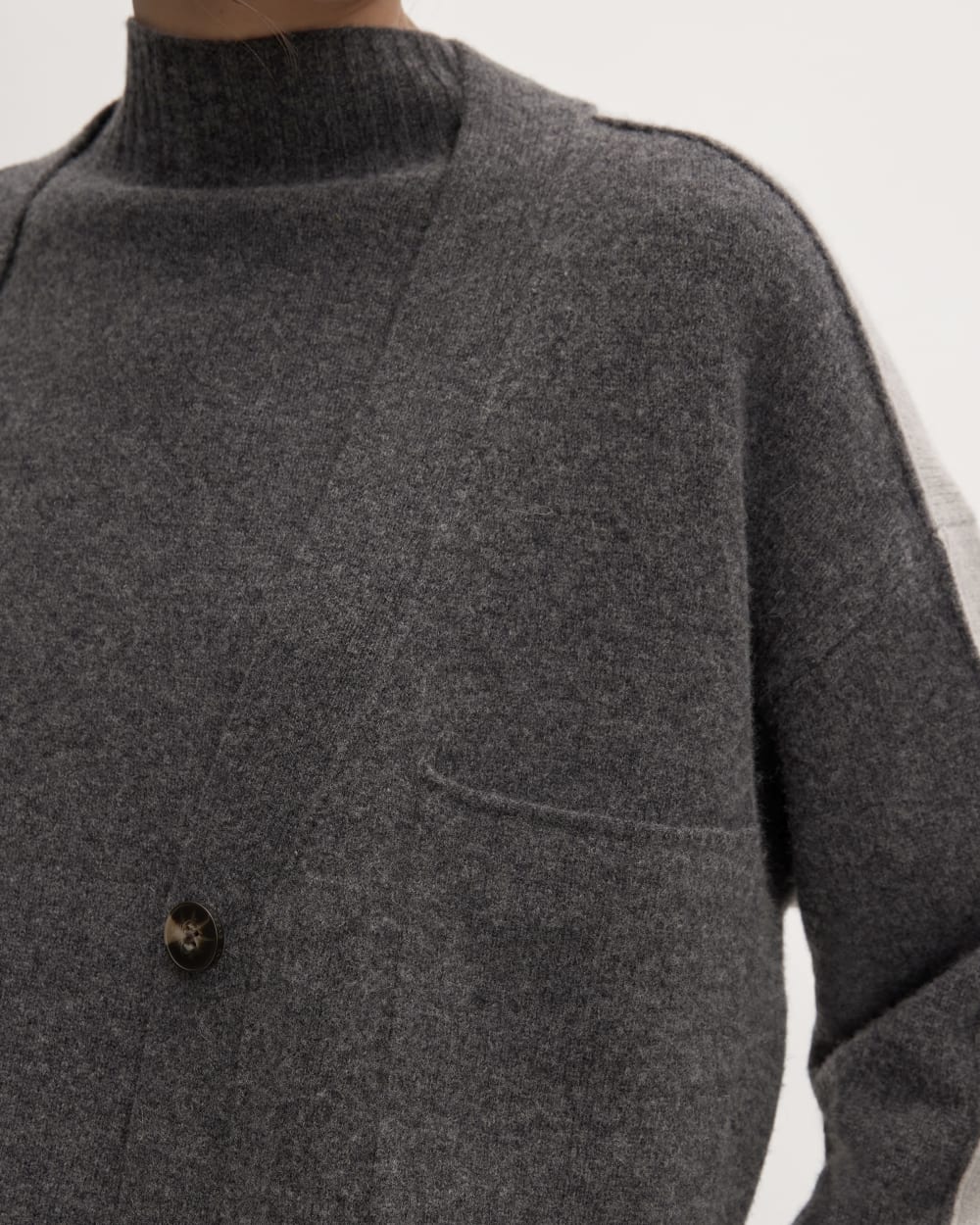 The Good Merino Wool Cardigan | Graphite / Hare Grey