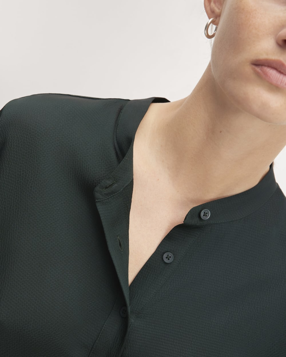 The Hammered Satin Popover Shirt | Scarab
