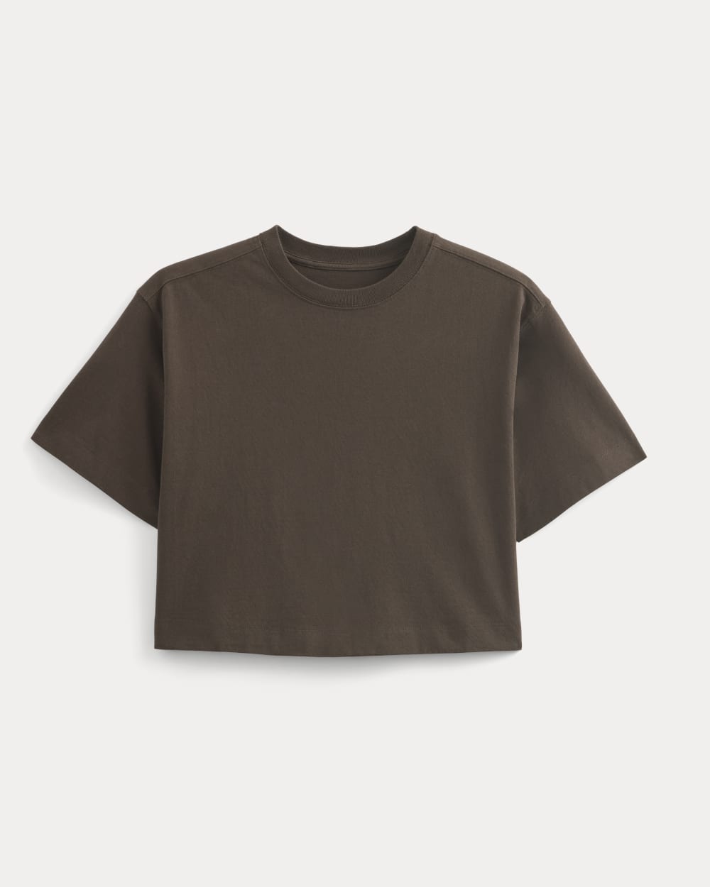 The Premium Weight Cropped Tee | Coffee Bean