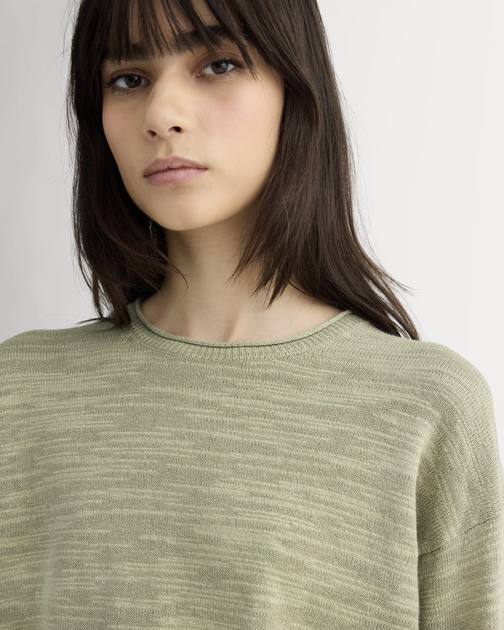 The Slouch Sweater in Cotton Linen | Eucalyptus