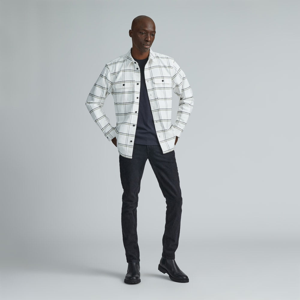 The Heavyweight Overshirt | Uniform | Moss Double Windowpane