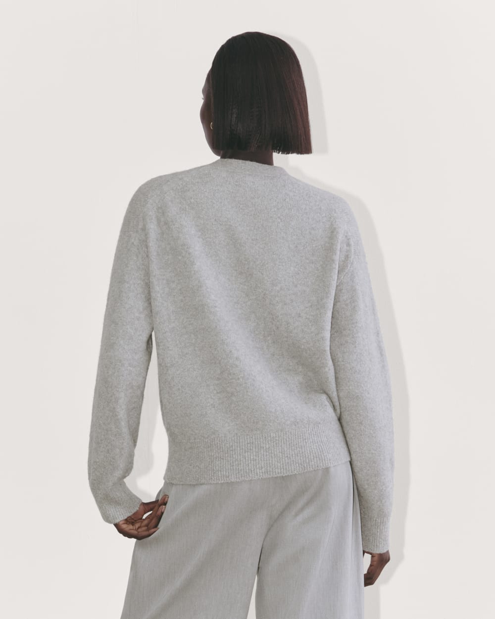 The Cocoon Cardigan in Plush Cotton | Heathered Grey
