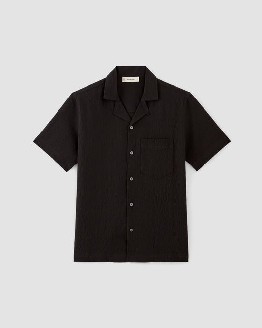 The Seersucker Short-Sleeve Shirt | Black