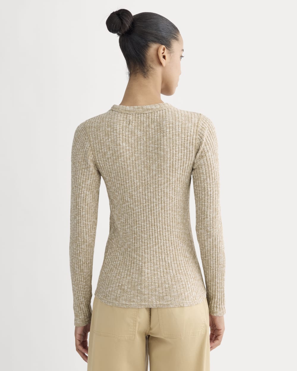 The Cozy Rib Long-Sleeve Tee | Cornstalk / Bone Twist