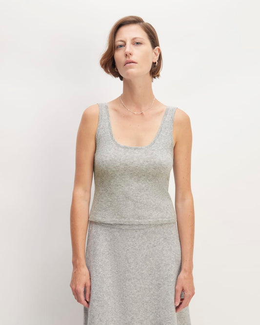 The Cozy-Stretch Tank | Heathered Grey