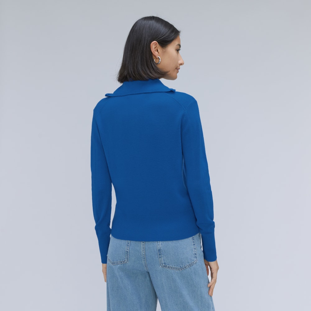 The Luxe Merino Half-Zip Sweater | Lapis Blue